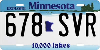 MN license plate 678SVR