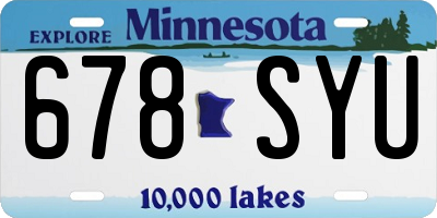 MN license plate 678SYU