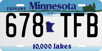 MN license plate 678TFB
