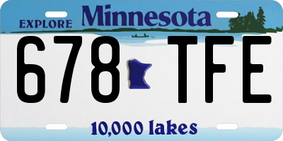 MN license plate 678TFE