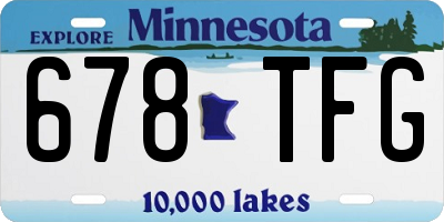 MN license plate 678TFG