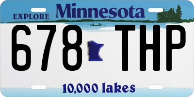 MN license plate 678THP