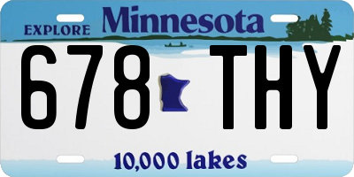 MN license plate 678THY