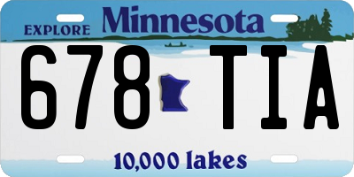 MN license plate 678TIA