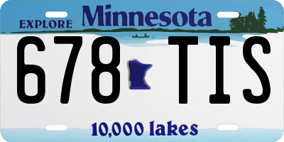 MN license plate 678TIS