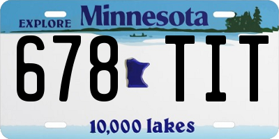 MN license plate 678TIT