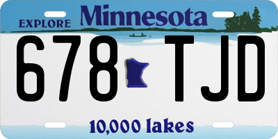 MN license plate 678TJD
