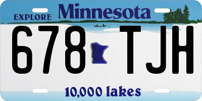 MN license plate 678TJH