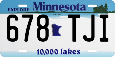 MN license plate 678TJI