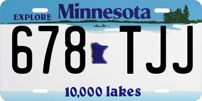 MN license plate 678TJJ