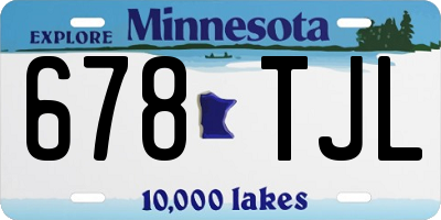 MN license plate 678TJL