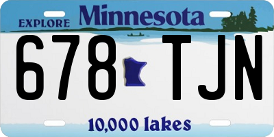 MN license plate 678TJN