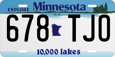 MN license plate 678TJO