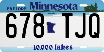 MN license plate 678TJQ