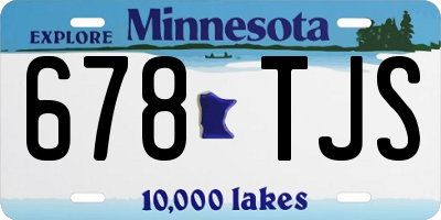 MN license plate 678TJS