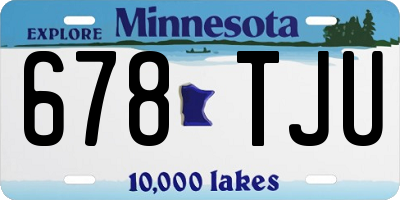 MN license plate 678TJU