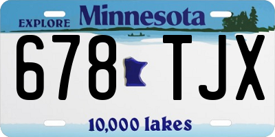 MN license plate 678TJX
