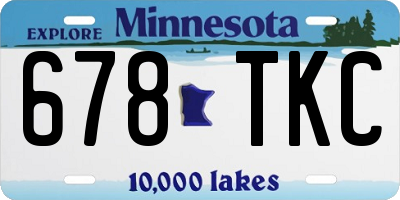MN license plate 678TKC