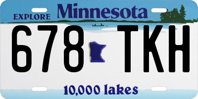 MN license plate 678TKH