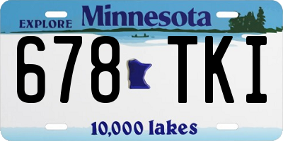 MN license plate 678TKI