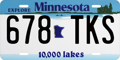 MN license plate 678TKS