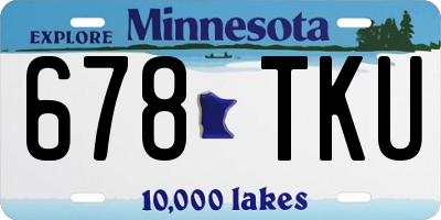 MN license plate 678TKU