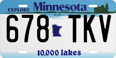 MN license plate 678TKV