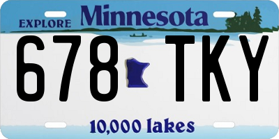 MN license plate 678TKY