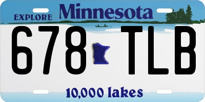 MN license plate 678TLB