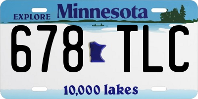 MN license plate 678TLC