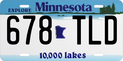 MN license plate 678TLD