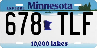 MN license plate 678TLF