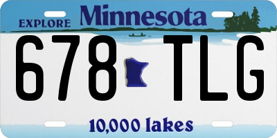 MN license plate 678TLG