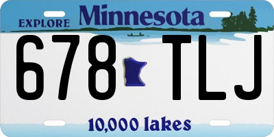 MN license plate 678TLJ