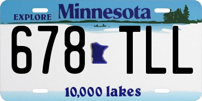 MN license plate 678TLL