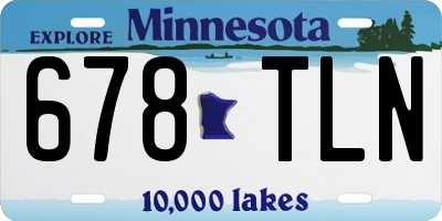 MN license plate 678TLN
