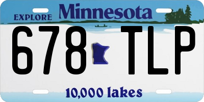 MN license plate 678TLP