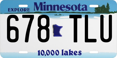 MN license plate 678TLU