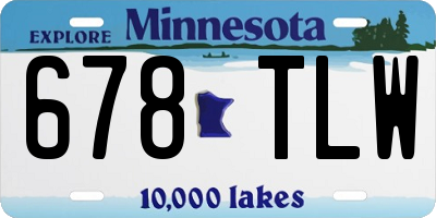 MN license plate 678TLW