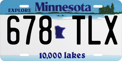 MN license plate 678TLX