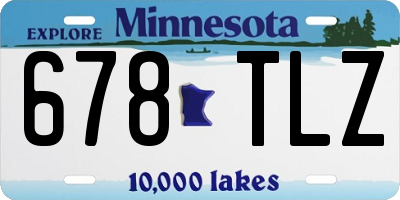 MN license plate 678TLZ