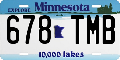 MN license plate 678TMB