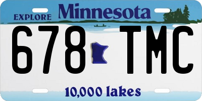 MN license plate 678TMC