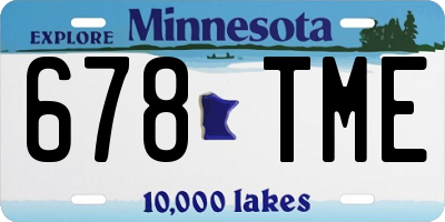MN license plate 678TME