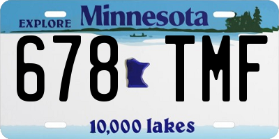 MN license plate 678TMF