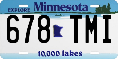 MN license plate 678TMI