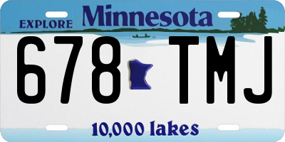 MN license plate 678TMJ