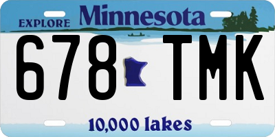 MN license plate 678TMK