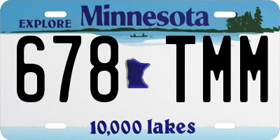 MN license plate 678TMM