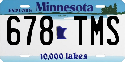 MN license plate 678TMS